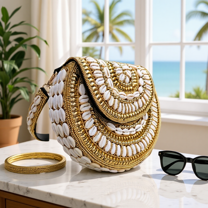 Lungi Titi Cowries Beaded Bag