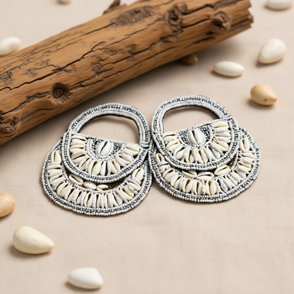 Lungi Titi Cowries Beaded Earrings