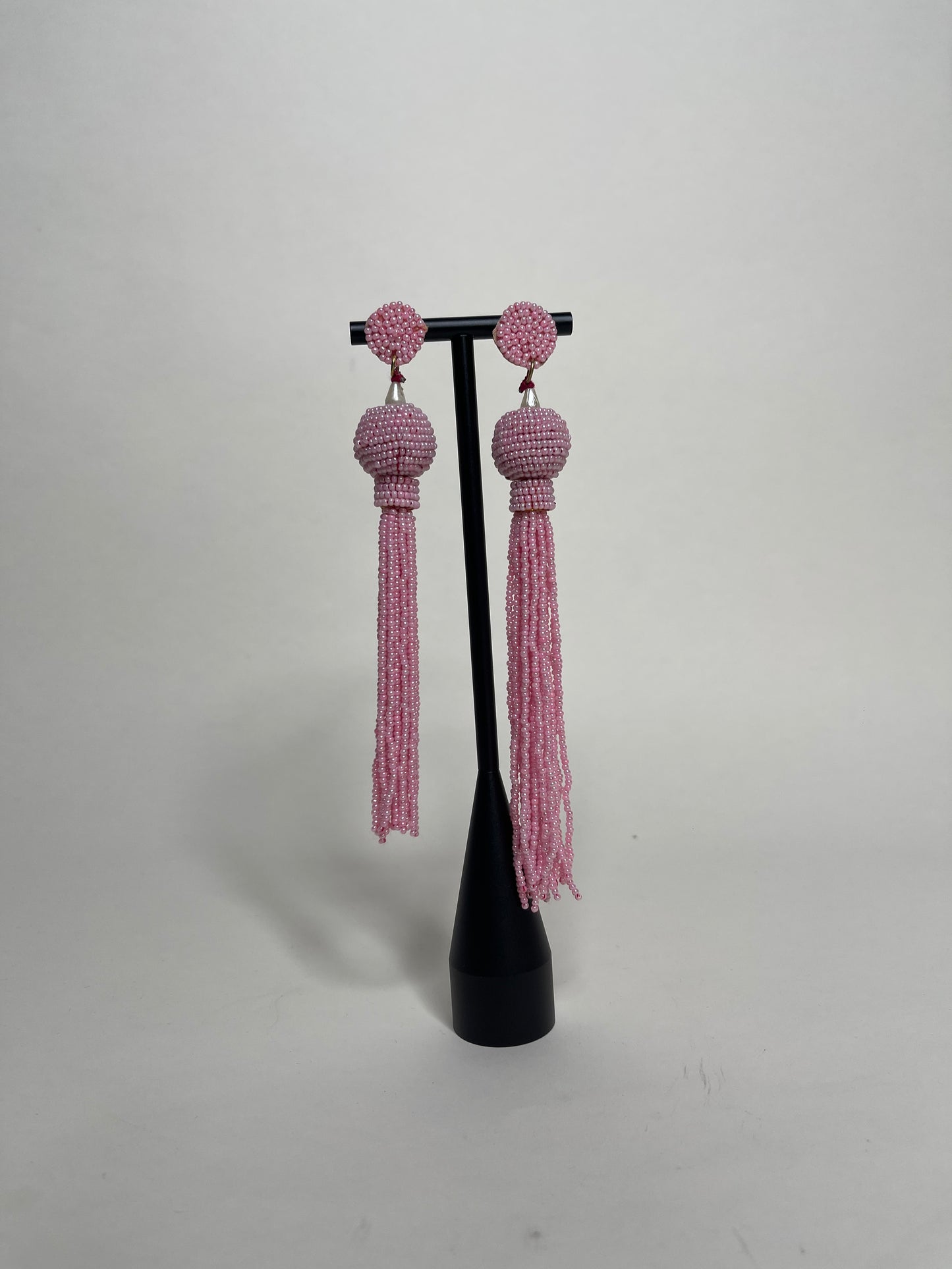Queen Yama Seed Bead Tassel  Earrings