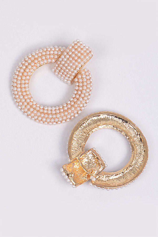 Open Cut Pearl Earring