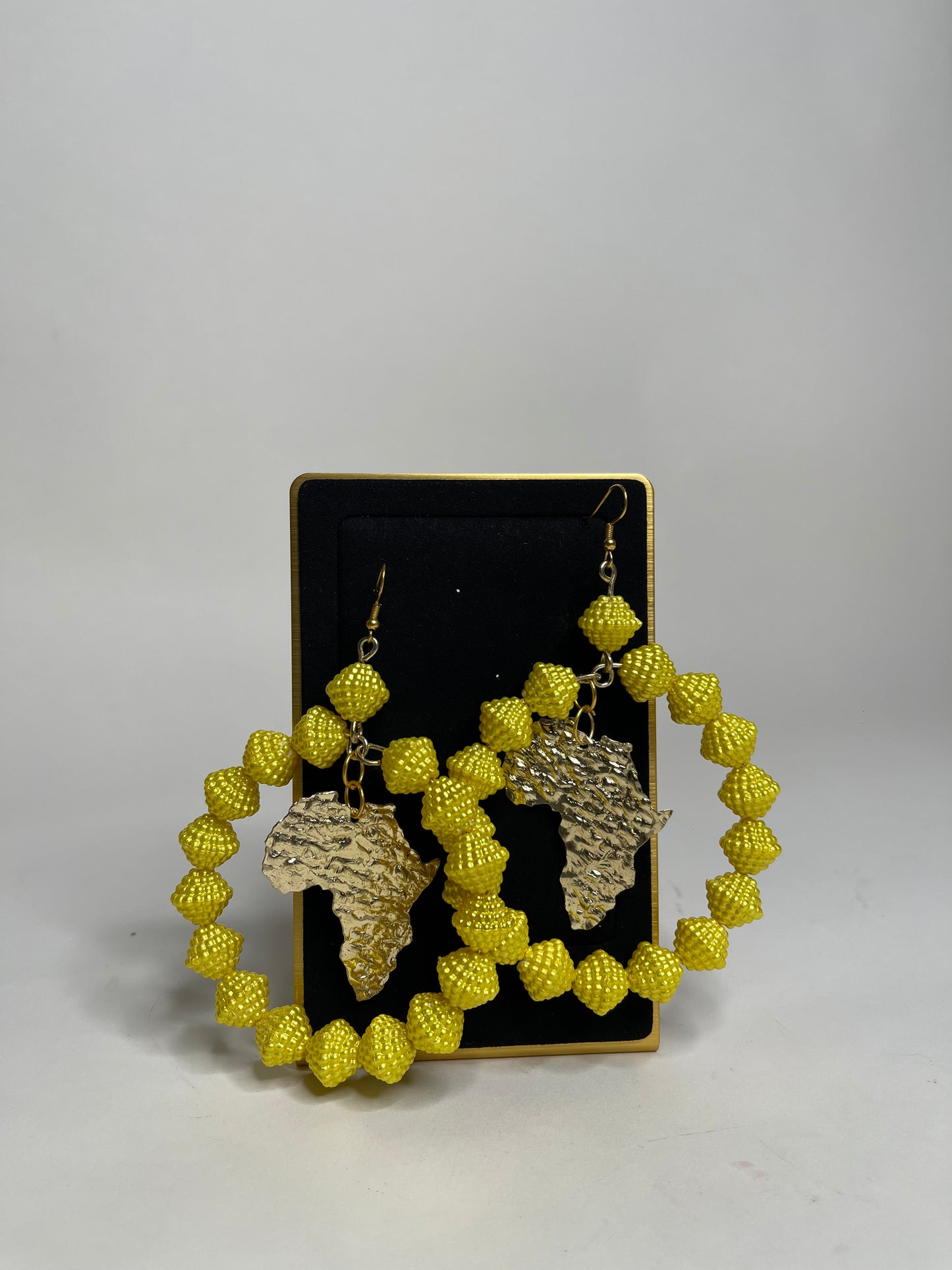 King Jimmy Beaded Earrings With The Map Of Africa