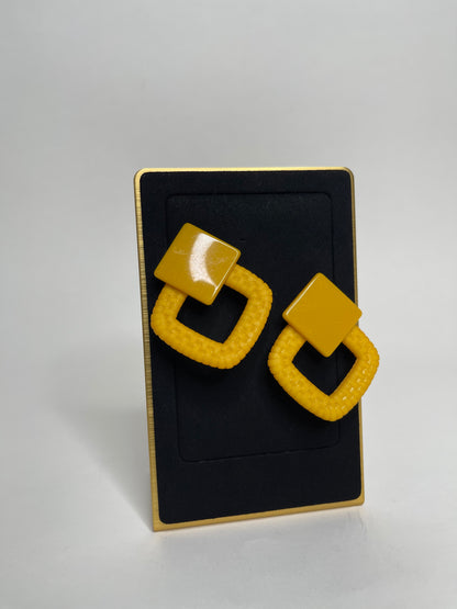 Resin Square Earrings