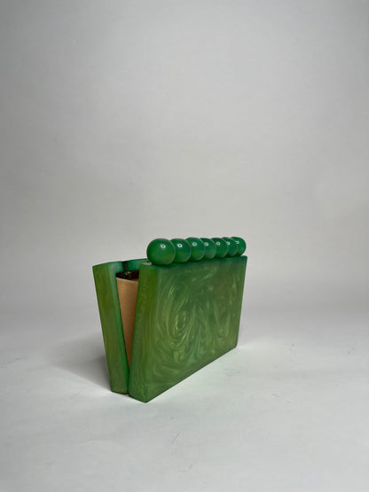 Bubble Gum Pearly Resin clutch bag