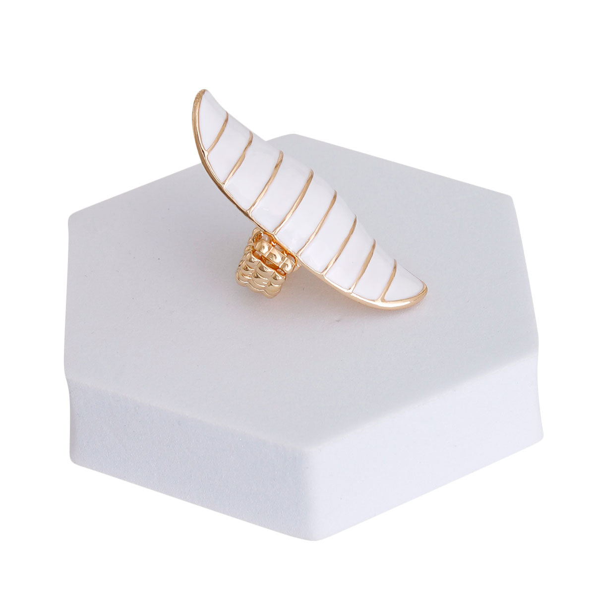 Gold Metal Elongated Ring