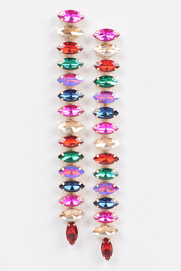 Long Stringed Gem Earring