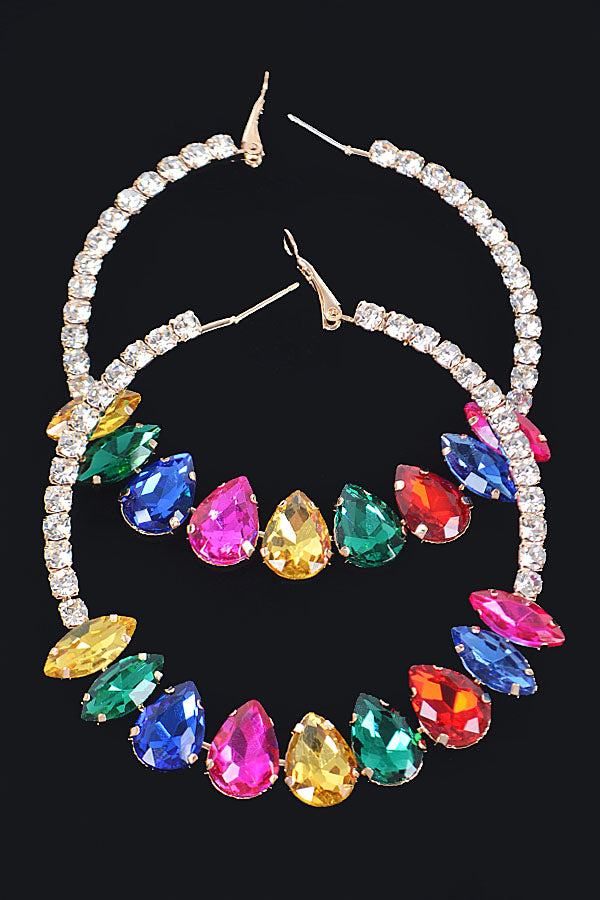 Sparkle Rectangle Daggle Earring