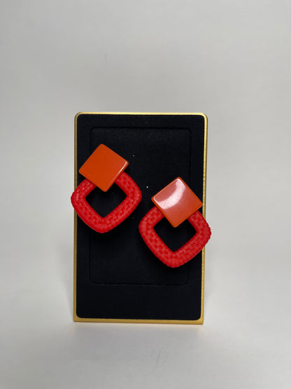 Resin Square Earrings