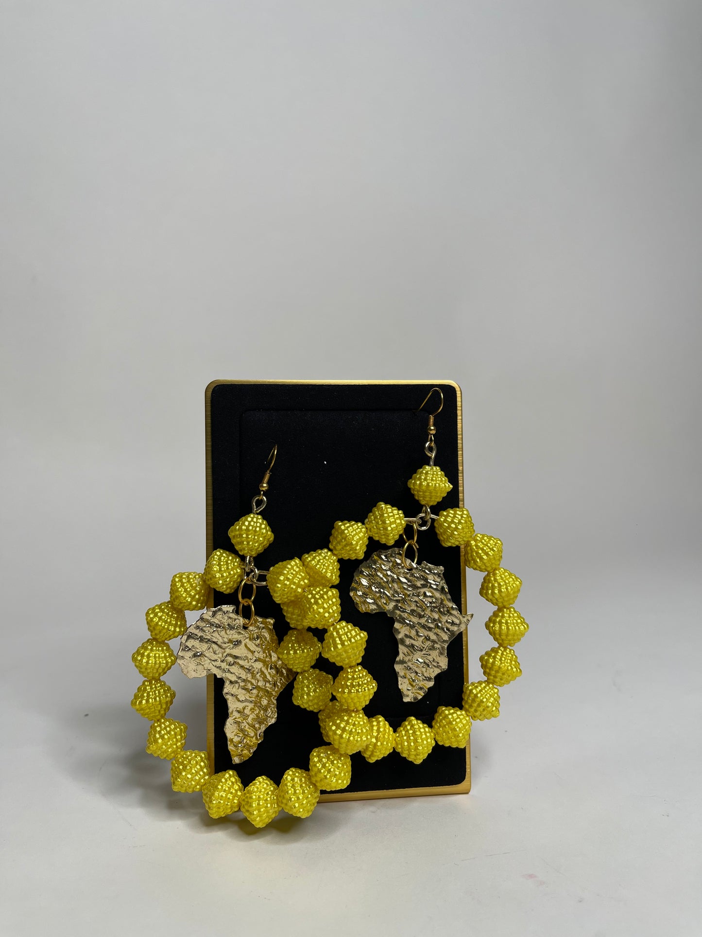 King Jimmy Beaded Earrings With The Map Of Africa