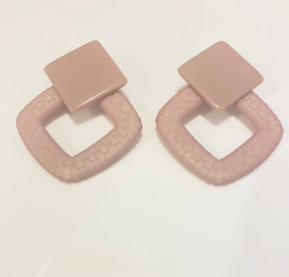 Resin Square Earrings