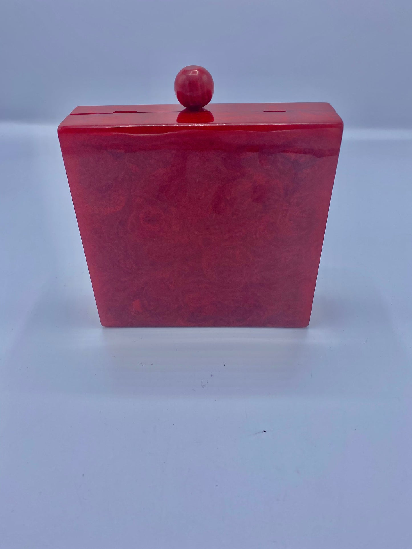 Handcrafted Square Resin with Agate Stone Clutch