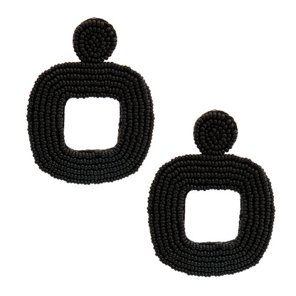 Seed Bead Square Earrings