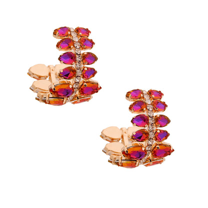 Brilliant Teardrop Hoops Earrings