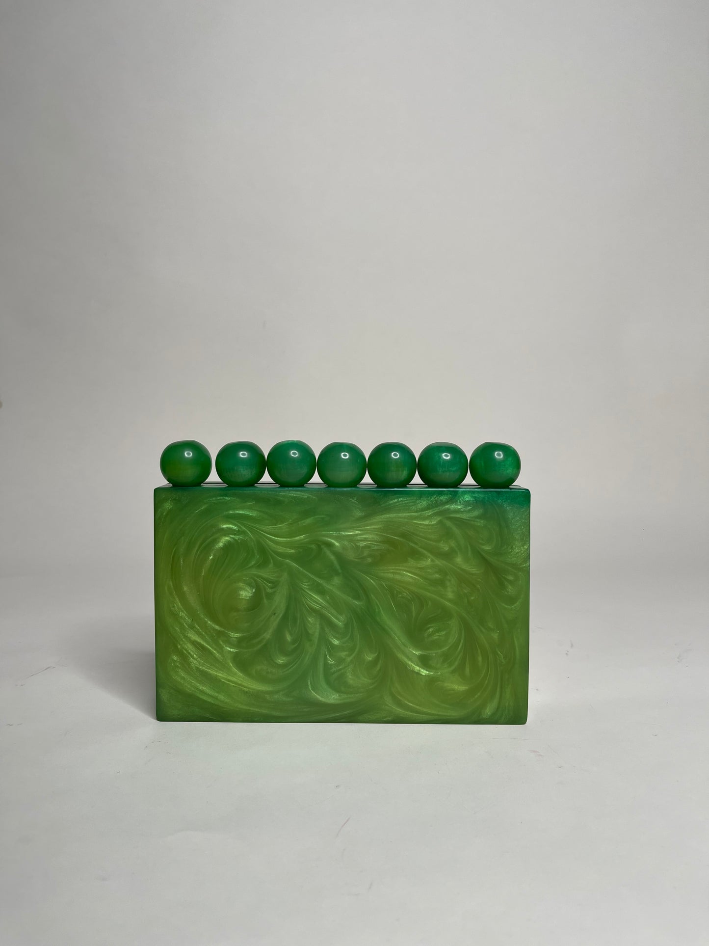 Bubble Gum Pearly Resin clutch bag