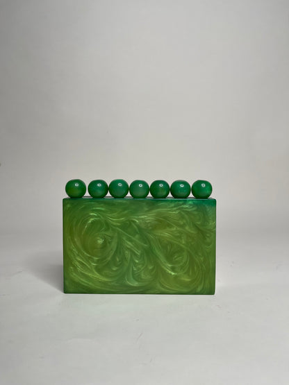 Bubble Gum Pearly Resin clutch bag