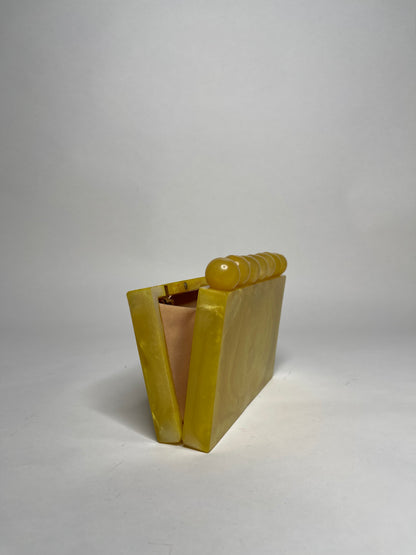 Bubble Gum Pearly Resin clutch bag