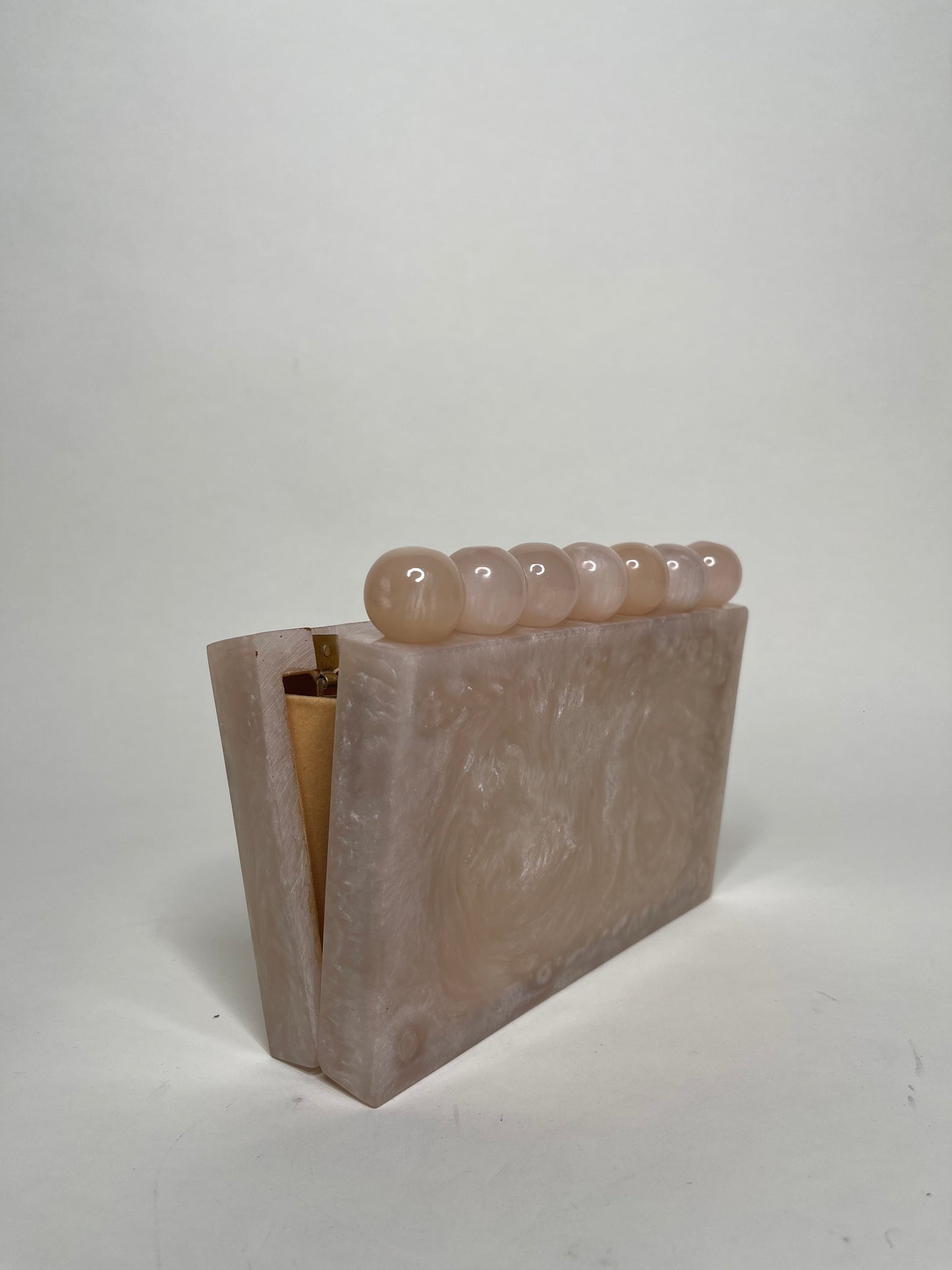 Bubble Gum Pearly Resin clutch bag