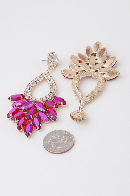 Jeweled Teardrop Earrings