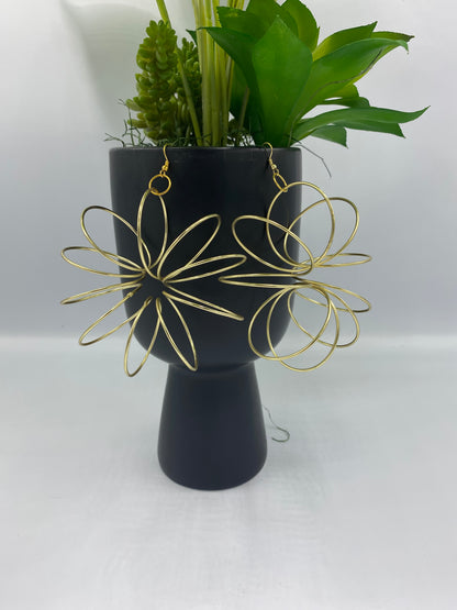 Princess Karida Brass Spring Earrings