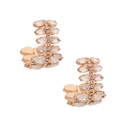 Brilliant Teardrop Hoops Earrings