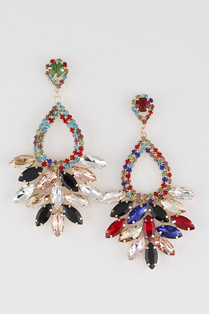 Jeweled Teardrop Earrings