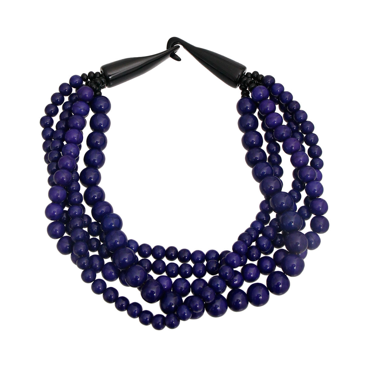 Yankady Layered Ball Beaded Hook Closure Necklace.