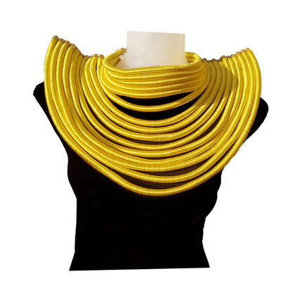 Princess Amina Of Port Loko Tribal Collar Cord Neck Ring with Magnetic Closure