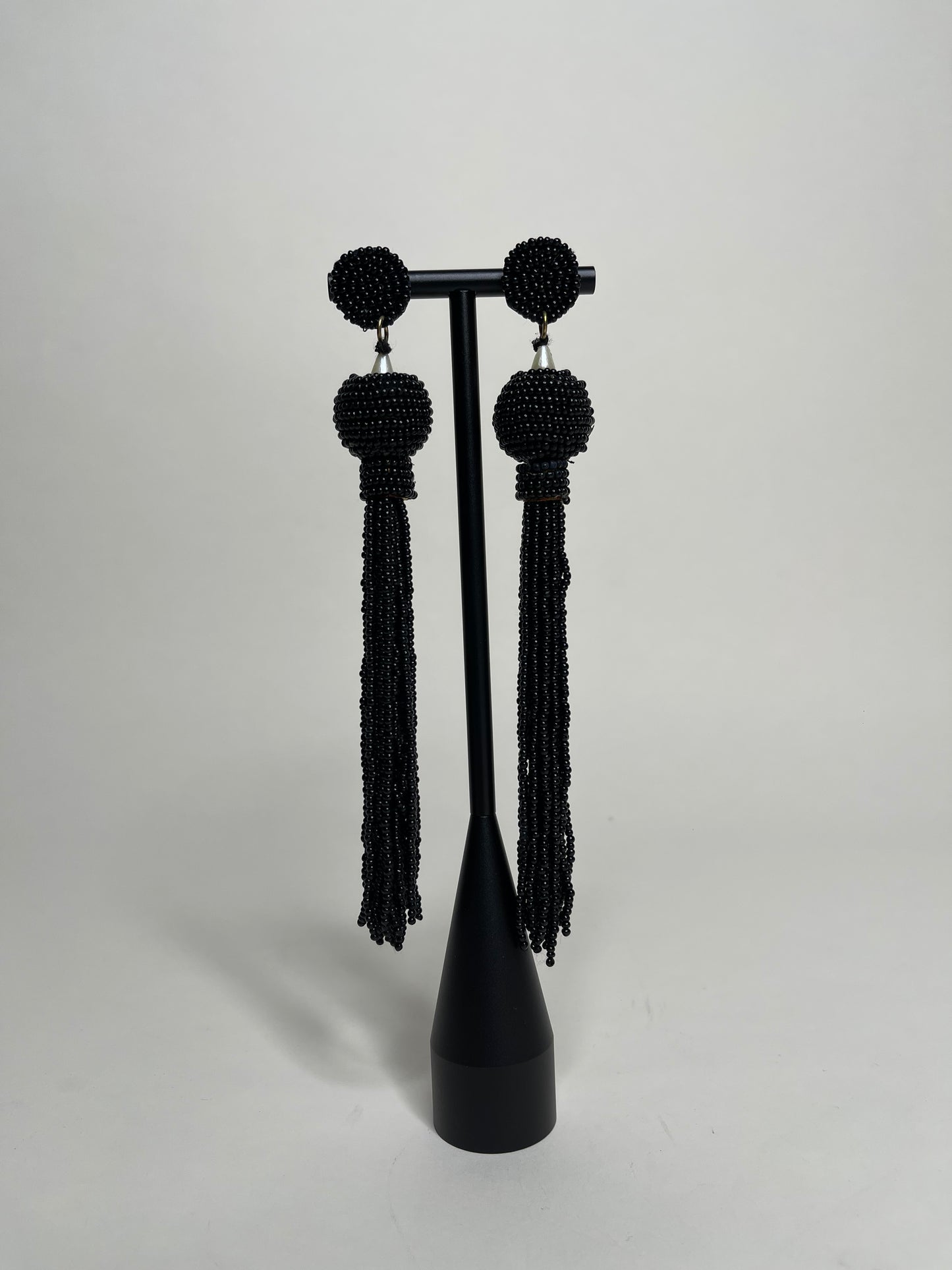 Queen Yama Seed Bead Tassel  Earrings