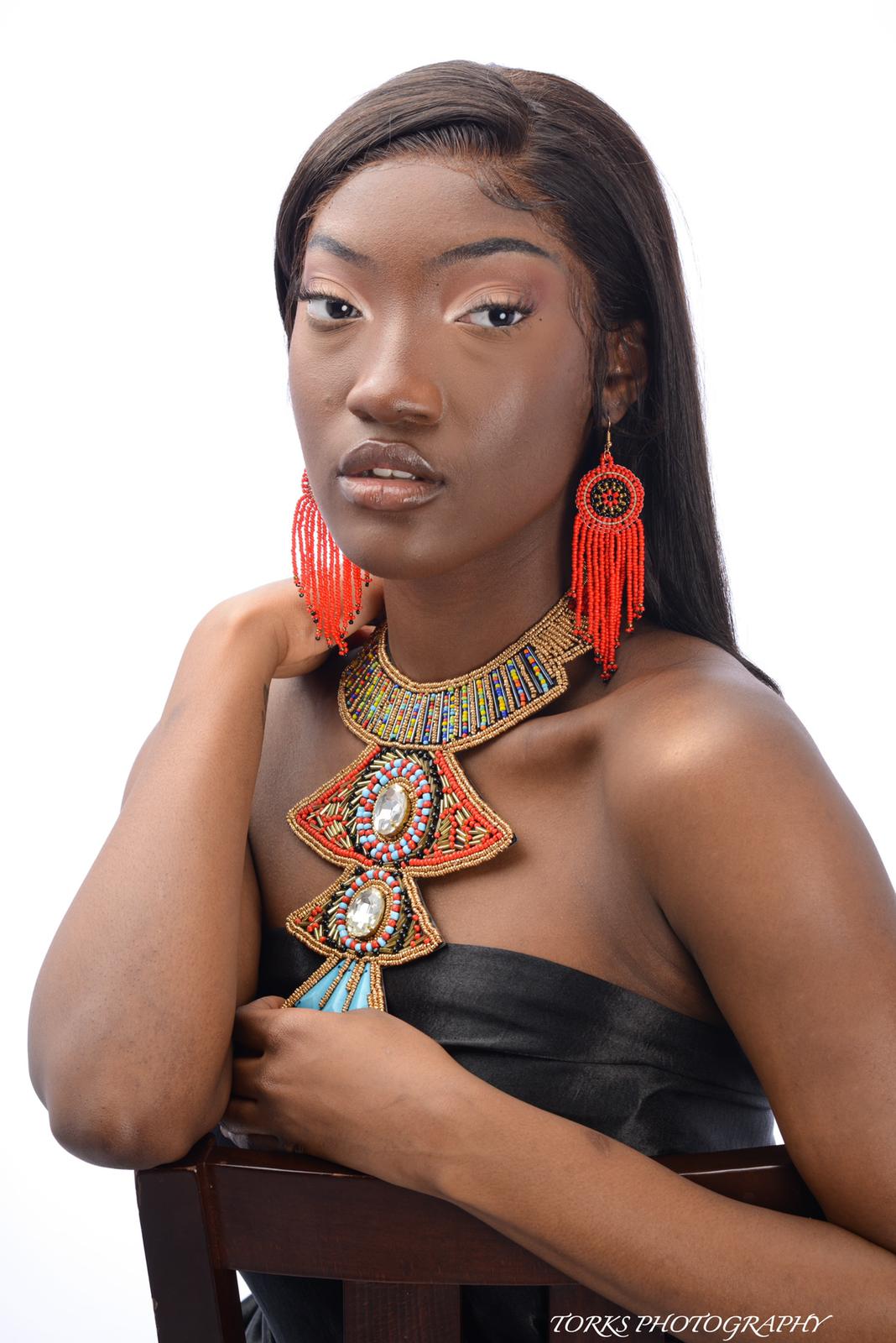 Multi Color Bead and Crystal Bib Necklace