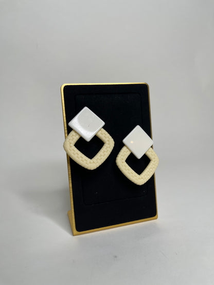 Resin Square Earrings