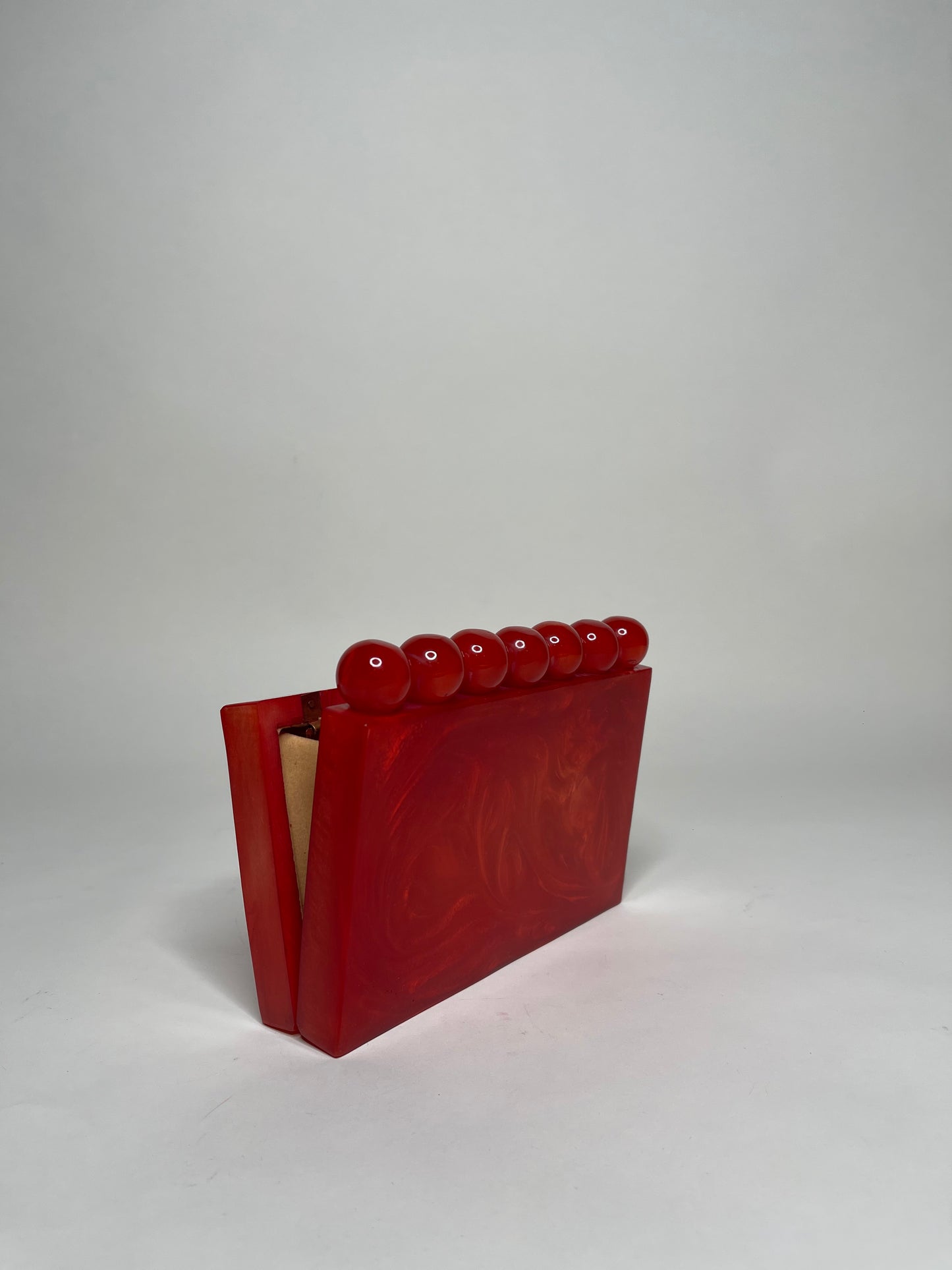 Bubble Gum Pearly Resin clutch bag