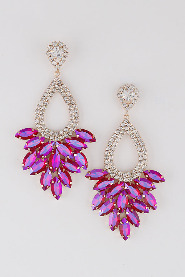 Jeweled Teardrop Earrings