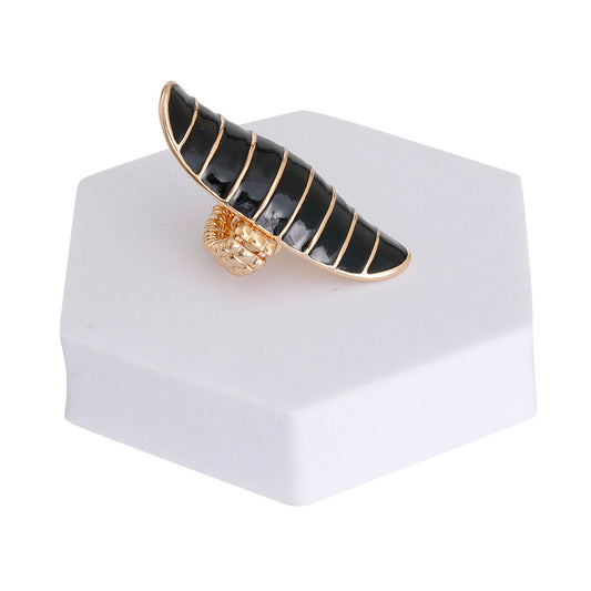 Gold Metal Elongated Ring