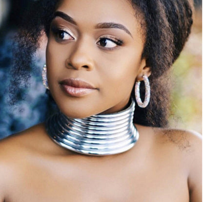 Queen Rabo Vegan Leather Snap Collar Choker