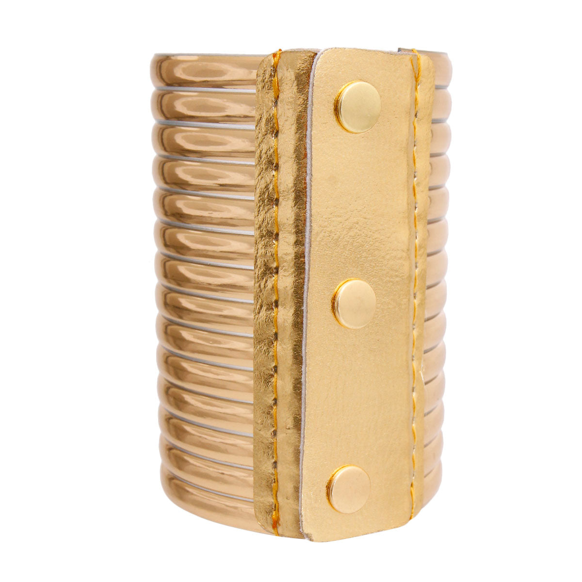 Vegan Leather Snap Cuff Bracelet