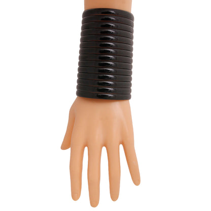 Vegan Leather Snap Cuff Bracelet