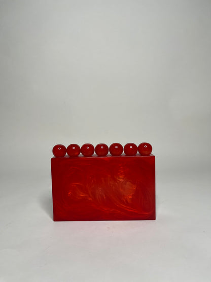 Bubble Gum Pearly Resin clutch bag