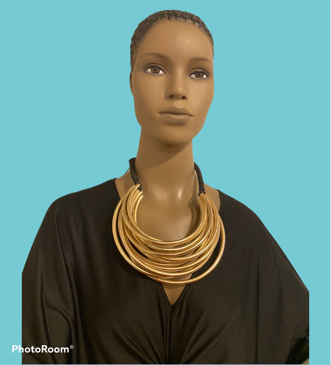 QUEEN N’KAMA Brass Pipe With Cord Necklace