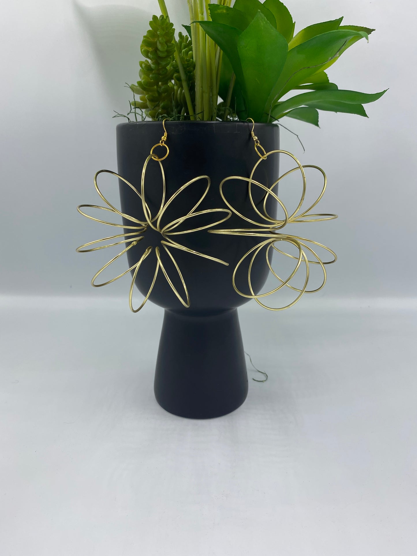 Princess Karida Brass Spring Earrings