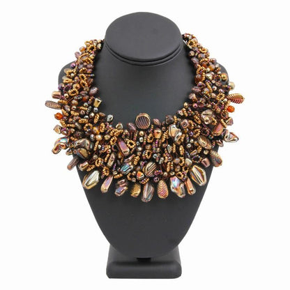 Copper Wired Bead Necklace