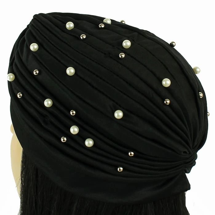 Fashion Pearl Turban Cap