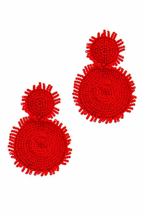 Open image in slideshow, Multi Beaded  Double  Circle Earrings
