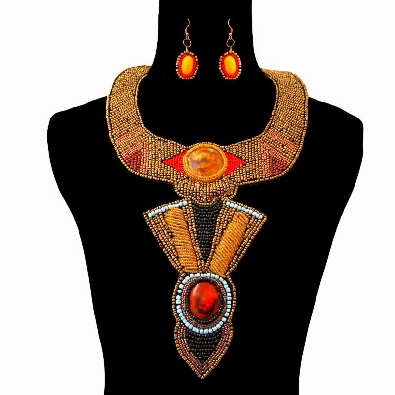 Gold bib sale collar necklace