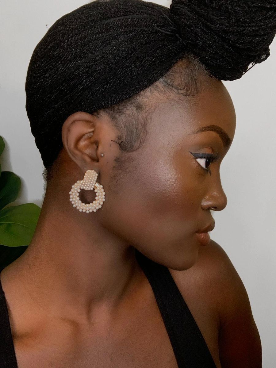 Open Cut Pearl Earring