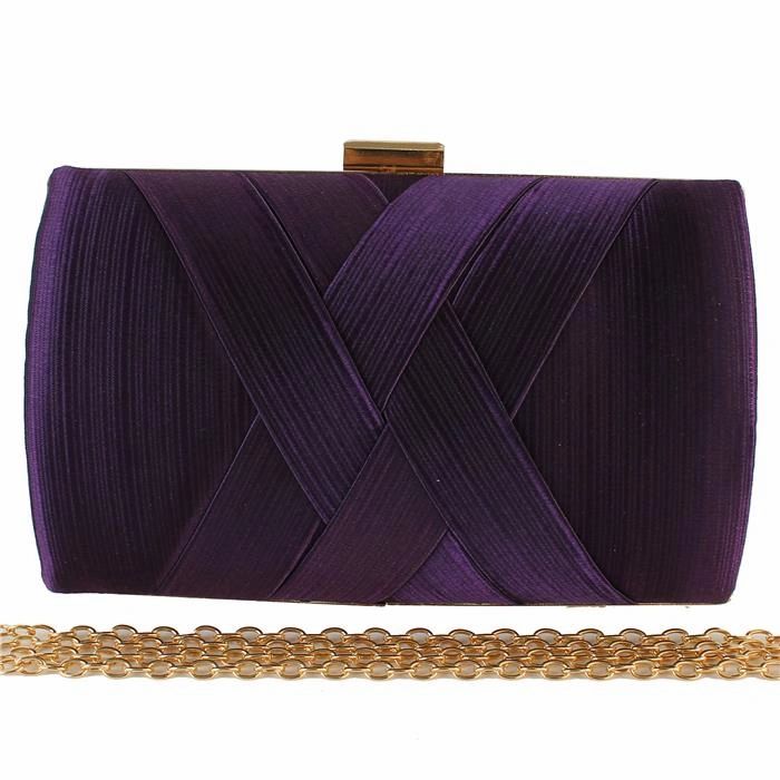 Satin Hard Case  Evening Bag