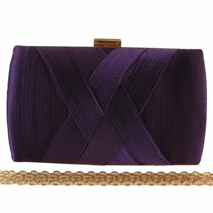 Satin Hard Case  Evening Bag