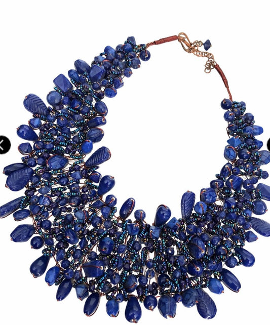 Copper Wired Bead Necklace