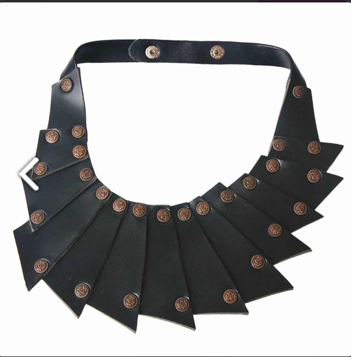 Black Leather Layered Necklace