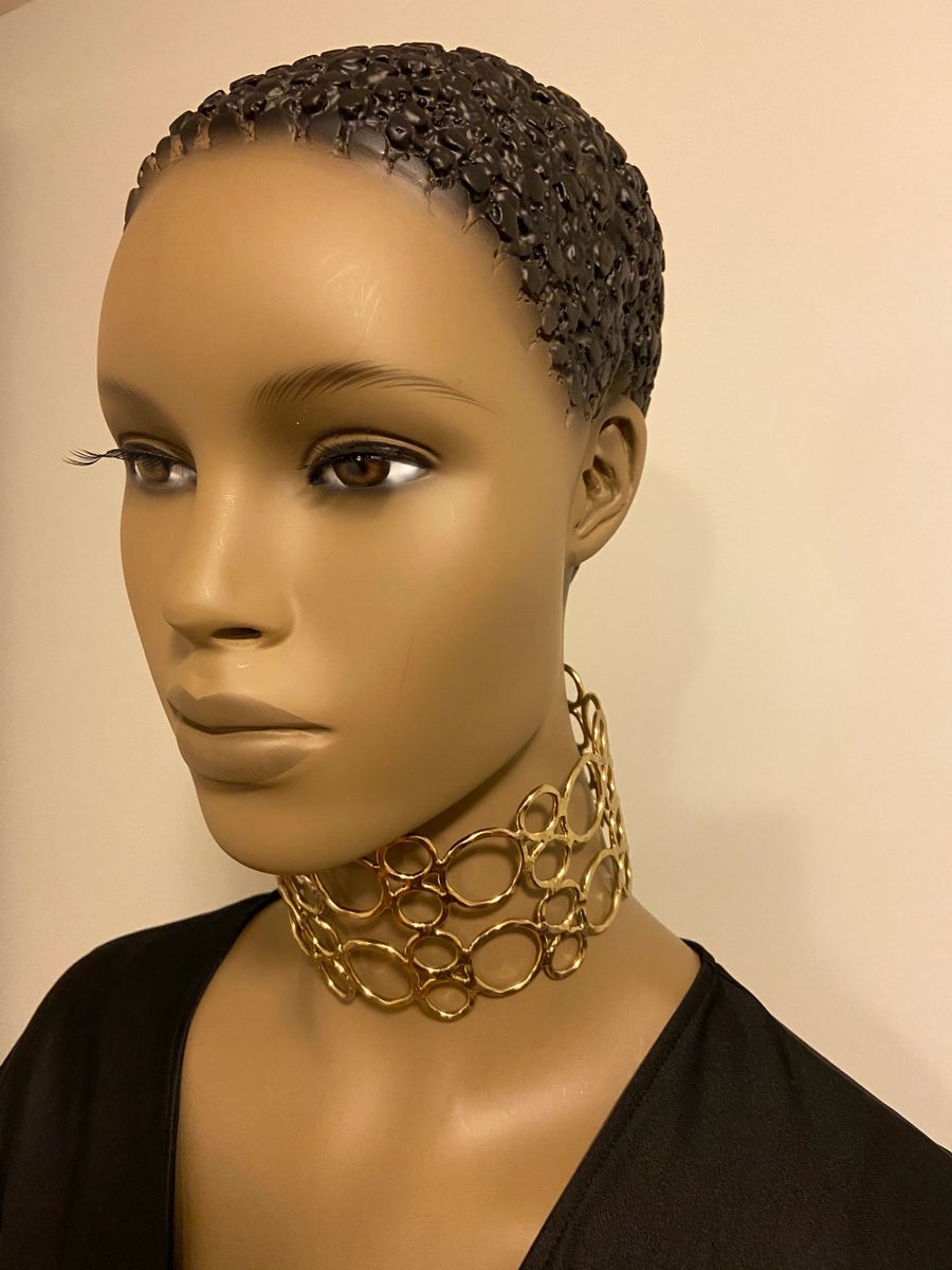 Queen N’Kama Brass Circles Choker