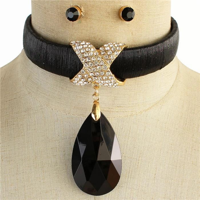 Teardrops Cord Choker Set.