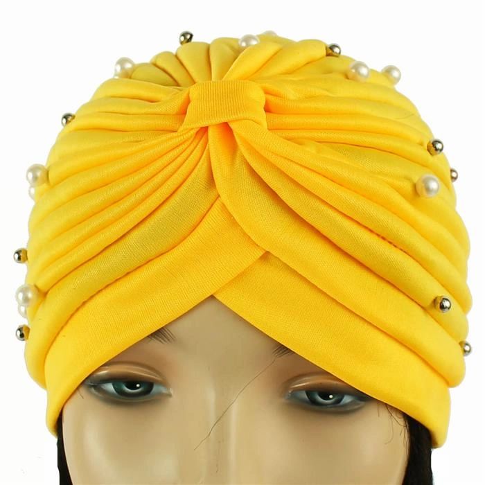 Fashion Pearl Turban Cap
